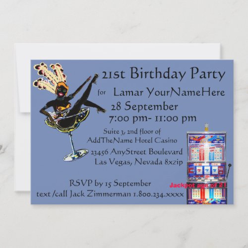 Las Vegas Birthday Boys Night Out Invitation