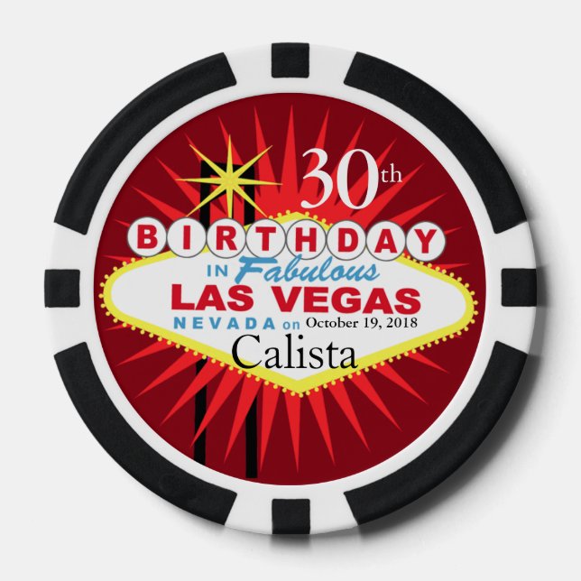 Las Vegas Birthday Casino Chip (Front)