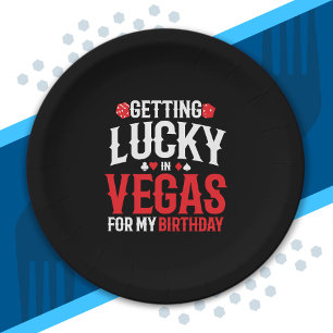 Las Vegas Birthday - Getting Lucky in Vegas Paper Plates