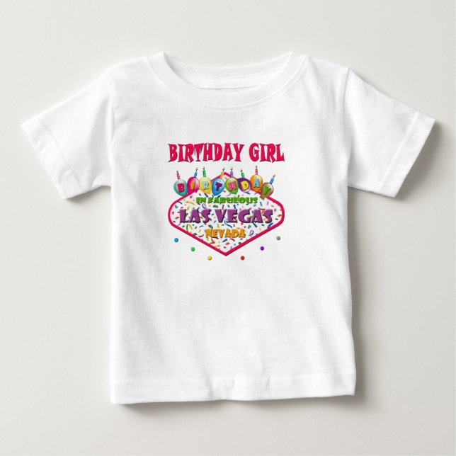 Las Vegas Birthday Girl T-Shirt (Front)