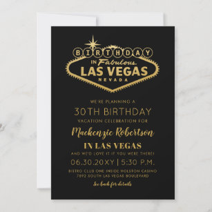 Las Vegas Birthday Invitation