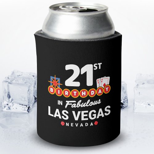 Las Vegas Birthday Party _ 21st Birthday In Vegas Can Cooler