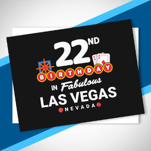 Las Vegas Birthday Party - 22nd Birthday In Vegas Postcard