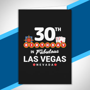 Las Vegas Birthday Party - 30th Birthday In Vegas Card