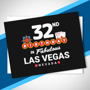 Las Vegas Birthday Party - 32nd Birthday In Vegas Postcard