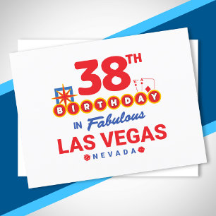 Las Vegas Birthday Party - 38th Birthday In Vegas Postcard