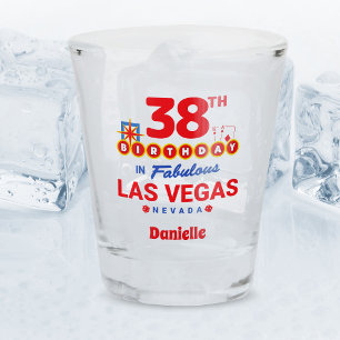 Las Vegas Birthday Party - 38th Birthday Shot Glass