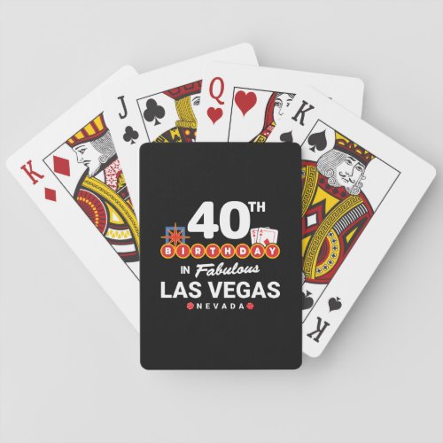 Las Vegas Birthday Party _ 40th Birthday In Vegas Poker Cards