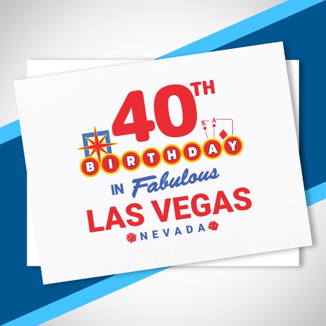 Las Vegas Birthday Party - 40th Birthday In Vegas Postcard (Creator Uploaded)