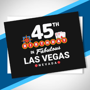 Las Vegas Birthday Party - 45th Birthday In Vegas Postcard