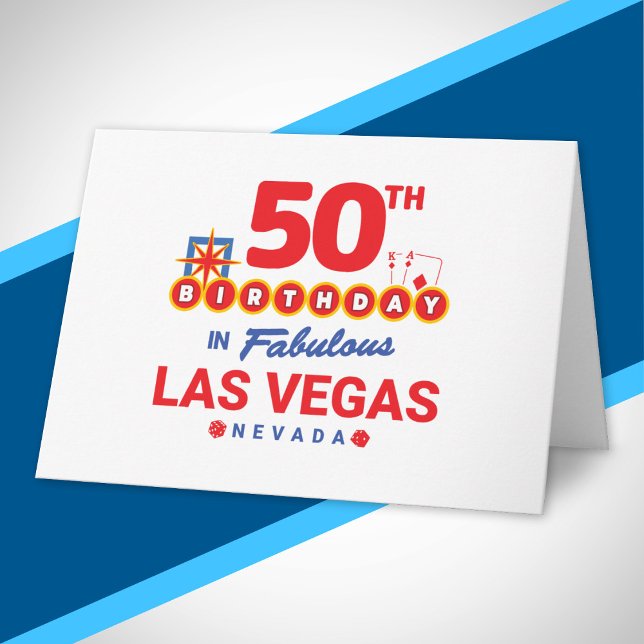 Las Vegas Birthday Party - 50th Birthday In Vegas Card (Creator Uploaded)