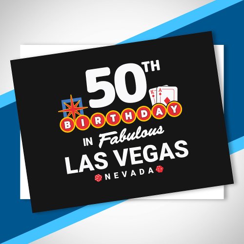Las Vegas Birthday Party _ 50th Birthday In Vegas Postcard