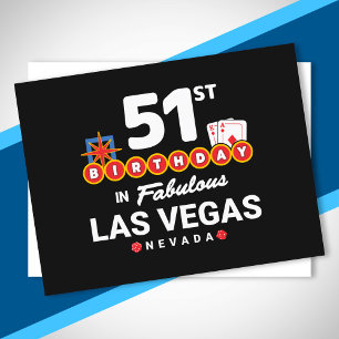 Las Vegas Birthday Party - 51st Birthday In Vegas Postcard