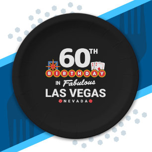 Las Vegas Birthday Party - 60th Birthday In Vegas Paper Plates