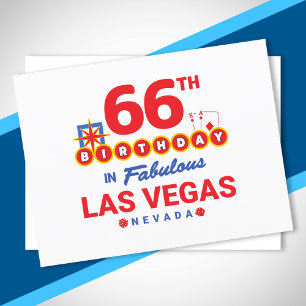 Las Vegas Birthday Party - 66th Birthday In Vegas Postcard