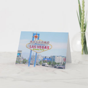 Las Vegas Birthday Party Card
