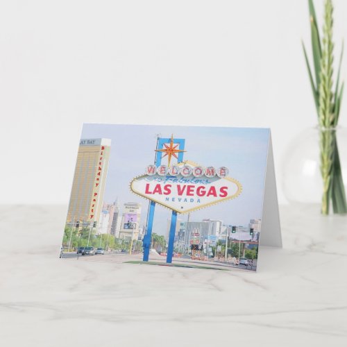 Las Vegas Birthday Party Card