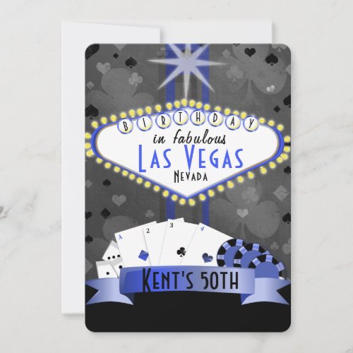 las Vegas Birthday Party_ casino night Invitation