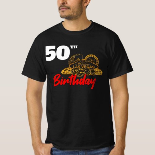 Las Vegas Birthday Party Custom T-Shirt