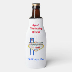 Las Vegas Birthday Party Favor Bottle Cooler