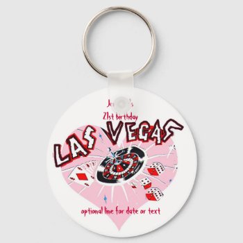 Las Vegas Birthday Party Favors Keychain by Rebecca_Reeder at Zazzle