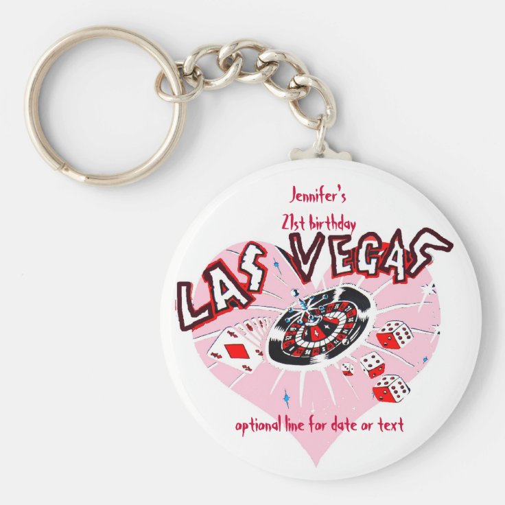Las Vegas Birthday Party Favors Keychain Zazzle