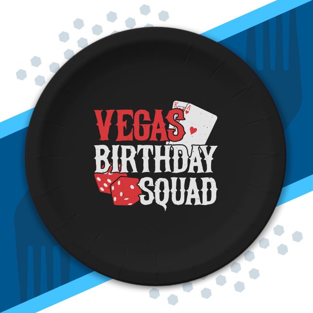 Las Vegas Birthday - Party in Vegas Birthday Squad Paper Plates (Creator Uploaded)