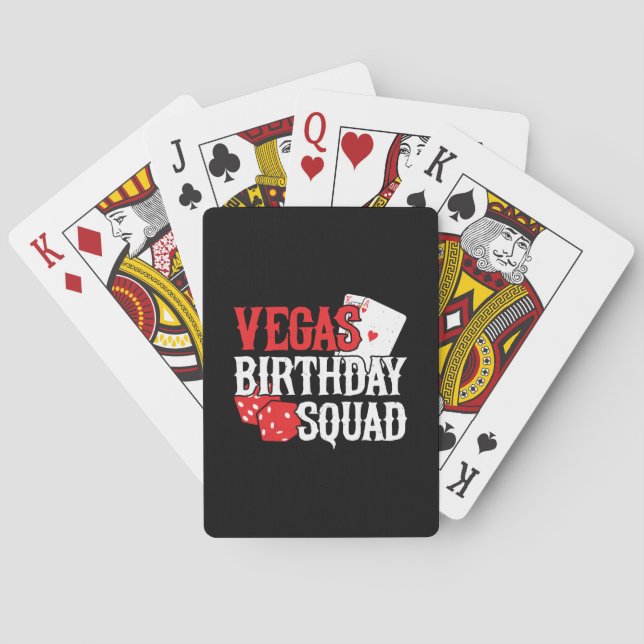 Las Vegas Birthday - Party in Vegas Birthday Squad Poker Cards (Back)