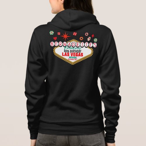 Las Vegas Birthday Party  Matching 10 Circles  Hoodie