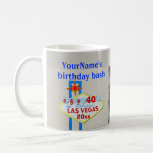 Las Vegas Birthday Party Personalized Sign Coffee Mug