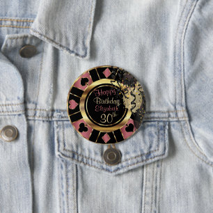 Las Vegas Birthday Party - Rose Gold Button