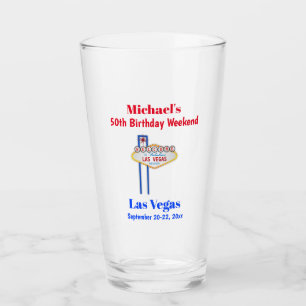 Las Vegas Birthday Party Trip Beer Pint Glass