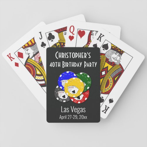 Las Vegas Birthday Party Trip Favor Playing Cards