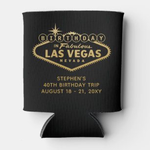 Las Vegas Birthday Party Trip Personalized Favor  Can Cooler