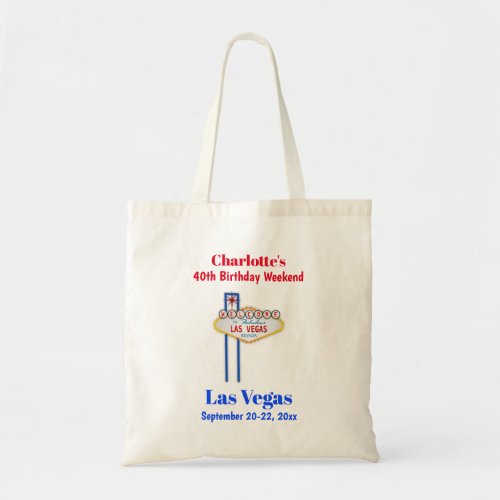 Las Vegas Birthday Party Weekend Trip Tote Bag
