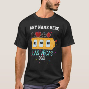 Las Vegas Birthday Slot Machine Custom T-Shirt