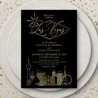 Las Vegas Black and Gold Wedding
