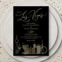 Las Vegas Black and Gold Wedding