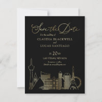 Las Vegas Black and Gold Wedding