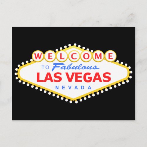 Las Vegas Black Postcard