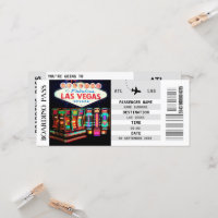 Las Vegas boarding pass bachelorette party Invitation