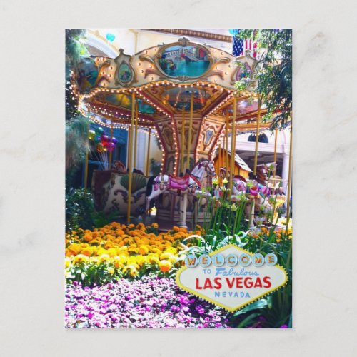 Las Vegas Botanical Garden with Welcome Sign Postcard