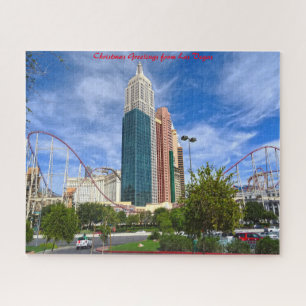 Las Vegas Boulevard Nevada.Christmas Greetings Jigsaw Puzzle