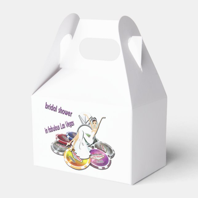 Las Vegas BRIDAL SHOWER Gable Favor Box (Front Side)