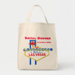 Las Vegas Bridal Shower Tote Bag<br><div class="desc">Las Vegas Bridal shower party favor. This personalized tote bag with a welcome sign design is easily customized for any Las Vegas special event.</div>