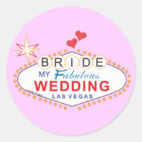 Las Vegas Bride Classic Round Sticker