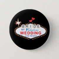 Las Vegas Bride Pinback Button