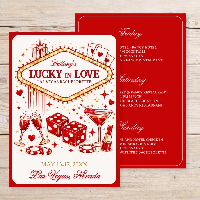 Las Vegas Bride Tribe Casino Party  Invitation (Creator Uploaded)
