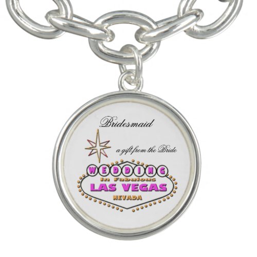 Las Vegas Bridesmaid Charm Bracelet