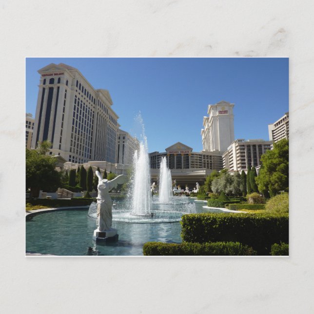 Las Vegas Caesars Palace Fountain Fountains Postcard (Front)